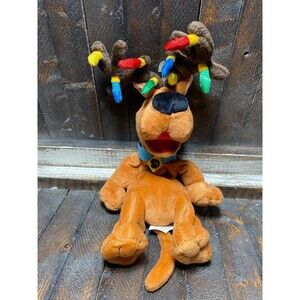 Warner Bros. Scooby-Doo Plush Reindeer Christmas 11.5" Holiday Lights Stuffed